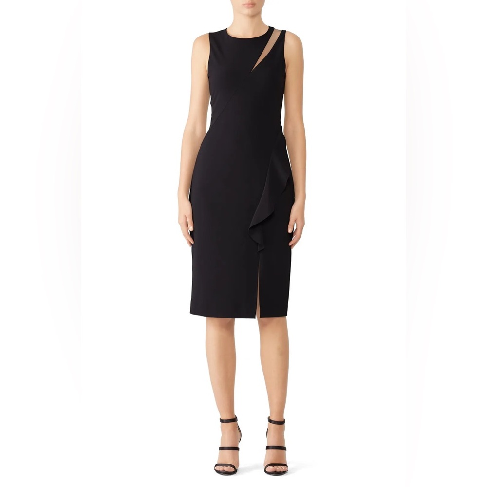 Parker Elegant knee length Black Dress 2